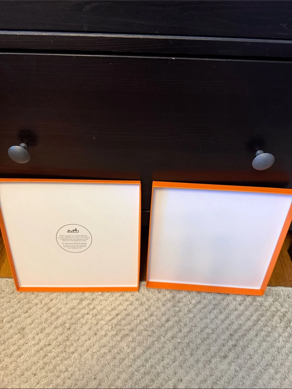 Hermes Orange Branded Paper Shopping Bag with Rope Handles